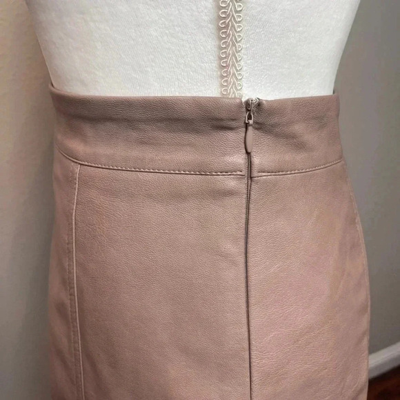 NWT’S. Hyfve Skirts | Scalloped Faux Leather Mini Skirt | Color: Cream/Tan - Picture 6 of 13